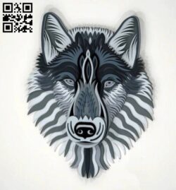Wolf head E0017957 file cdr and dxf free vector download for laser cut