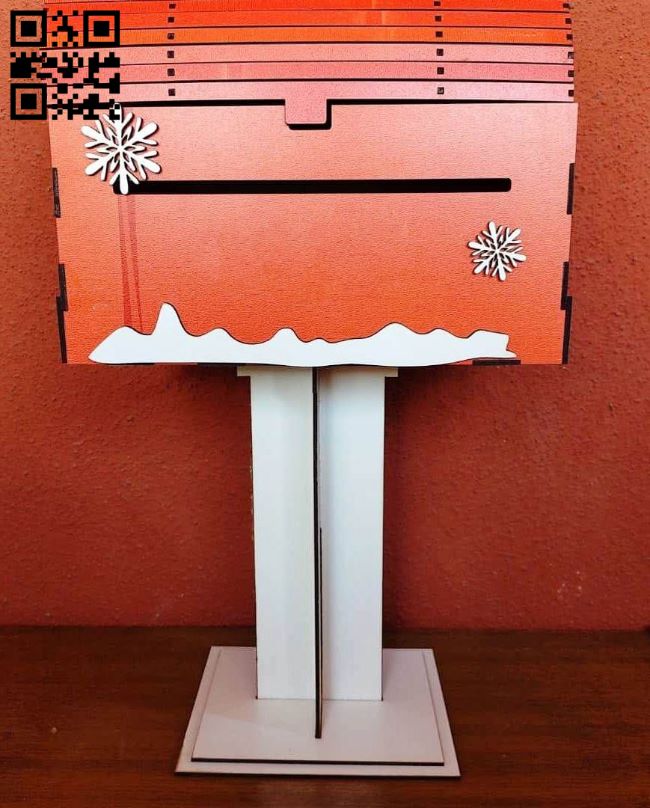 Christmas Mailbox E0018057 file cdr and dxf free vector download for laser cut