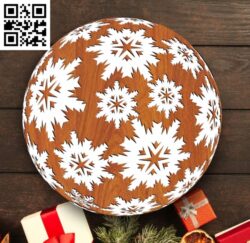 Christmas ball E0017993 file cdr and dxf free vector download for laser cut