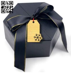 Christmas gift tag E0018070 file cdr and dxf free vector download for laser cut