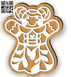 Christmas gingerbread E0017990 file cdr and dxf free vector download for laser cut