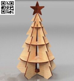 Christmas tree E0018044 file cdr and dxf free vector download for laser cut