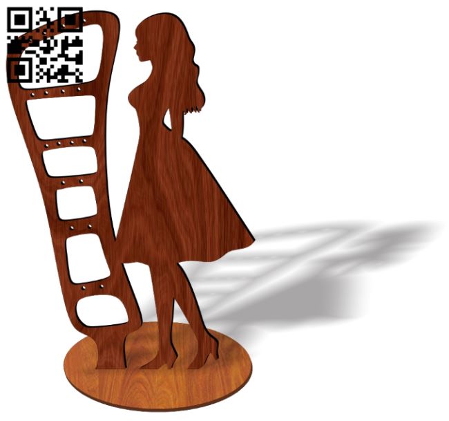 Earrings stand E0018125 file cdr and dxf free vector download for laser cut