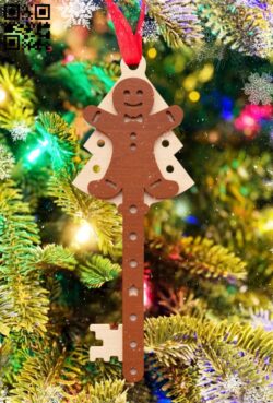 Key Gingerbread E0017999 file cdr and dxf free vector download for laser cut