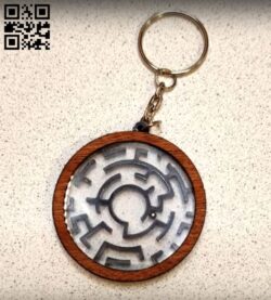 Maze keychain E0018010 file cdr and dxf free vector download for Laser cut