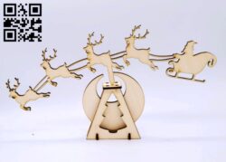 Rocking Santa E0018135 file cdr and dxf free vector download for laser cut