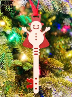 Snowman Key E0018001 file cdr and dxf free vector download for laser cut