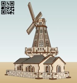 Windmill E0018097 file cdr and dxf free vector download for laser cut