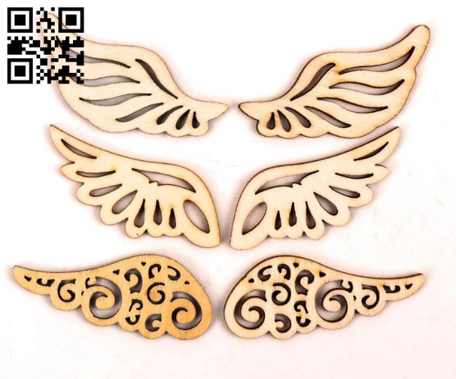 Wings E0018087 file cdr and dxf free vector download for laser cut