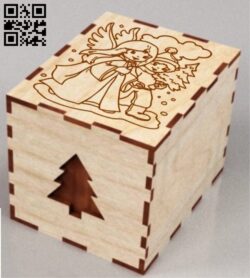 Christmas box E0018098 file cdr and dxf free vector download for laser cut