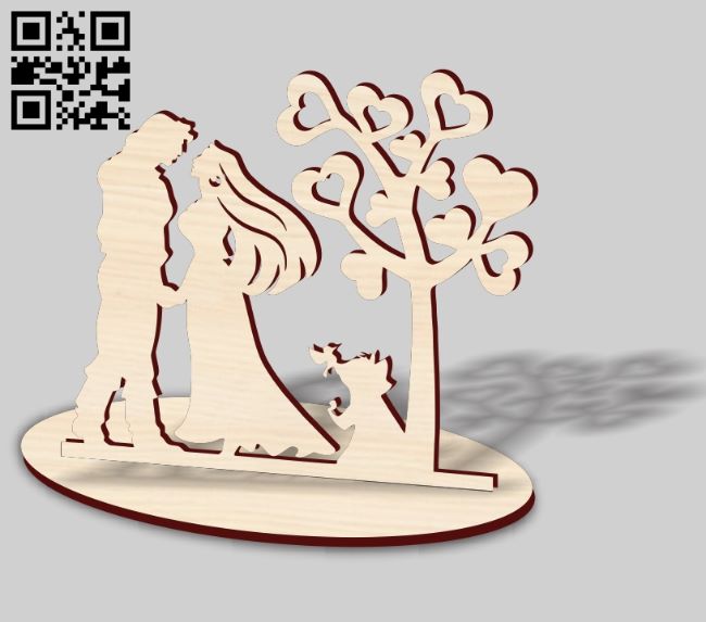 Beauty and the Beast E0018299 file cdr and dxf free vector download for Laser cut