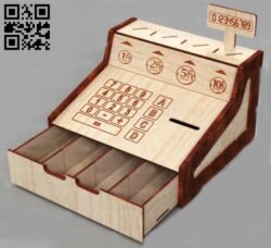 Cash register E0018326 file cdr and dxf free vector download for Laser cut