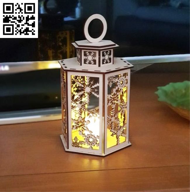 Christmas Lantern E0018235 file cdr and dxf free vector download for laser cut