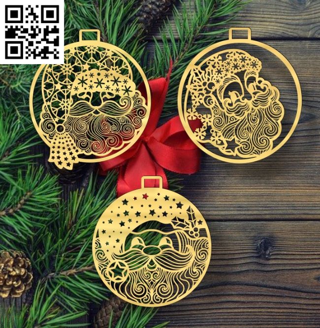 Christmas ball E0018248 file cdr and dxf free vector download for laser cut