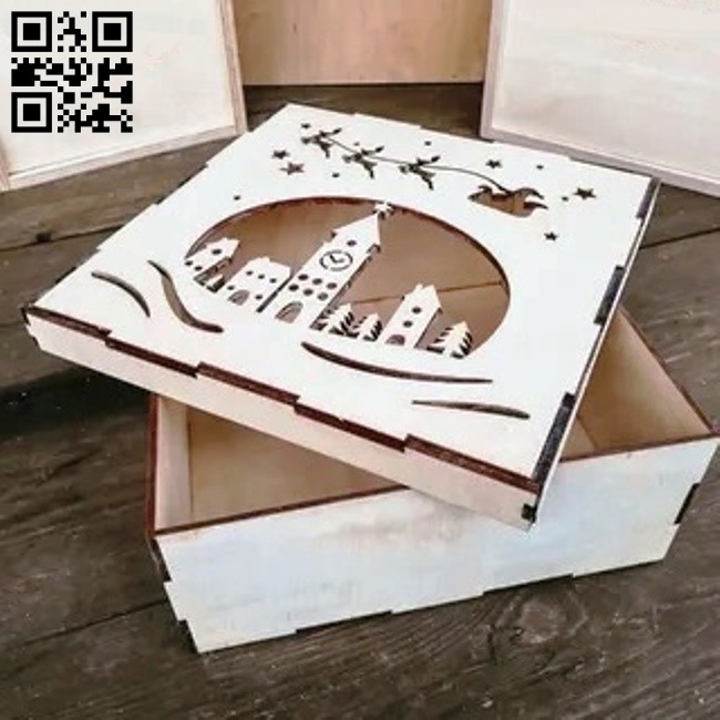 Christmas box E0018214 file cdr and dxf free vector download for laser cut 5 Christmas box E0018214 file cdr and dxf free vector download for laser cut