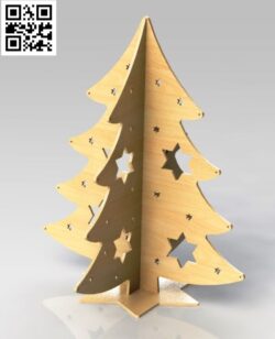 Christmas tree E0018152 file cdr and dxf free vector download for laser cut