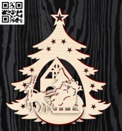 Christmas tree toy E0018241file cdr and dxf free vector download for laser cut