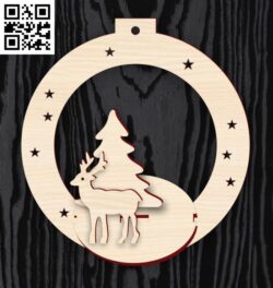 Christmas tree toy E0018242 file cdr and dxf free vector download for laser cut