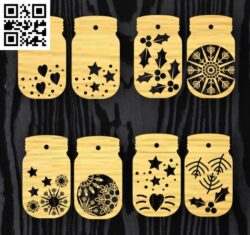 Gift tags E001825̀5 file cdr and dxf free vector download for laser cut
