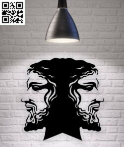 Janus E0018311 file cdr and dxf free vector download for Laser cut