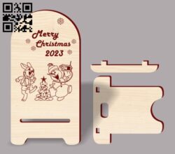 Phone stand E0018297 file cdr and dxf free vector download for Laser cut