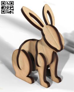 Rabbit E0018175 file cdr and dxf free vector download for laser cut