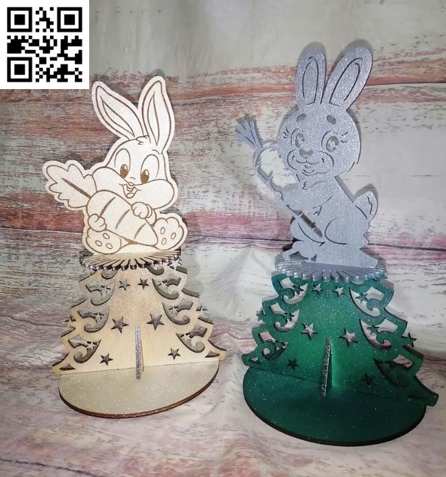 Rabbit napkin holder E0018280 file cdr and dxf free vector download for laser cut