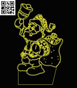 Santa Claus E0018191 file cdr and dxf free vector download for laser engraving machine
