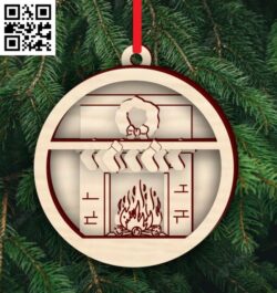 Christmas ball E0018252 file cdr and dxf free vector download for laser cut