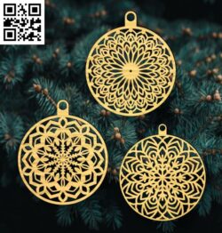 Snowflakes E0018231 file cdr and dxf free vector download for laser cut