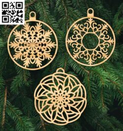 Snowflakes E0018264 file cdr and dxf free vector download for laser cut