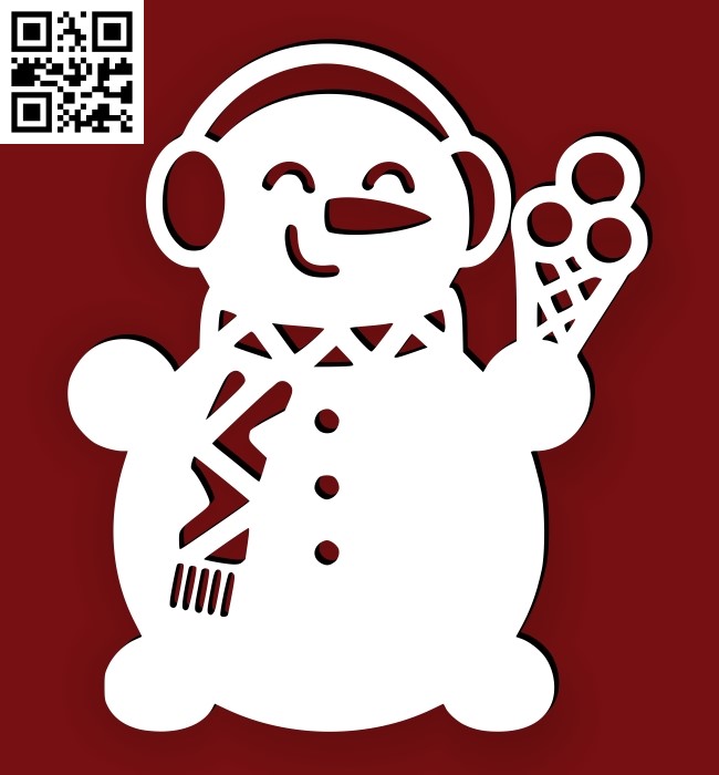 Snowman E0018222 file cdr and dxf free vector download for laser cut