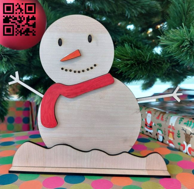 Snowman E0018328 file cdr and dxf free vector download for Laser cut