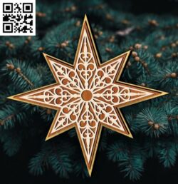 Star E0018176 file cdr and dxf free vector download for laser cut