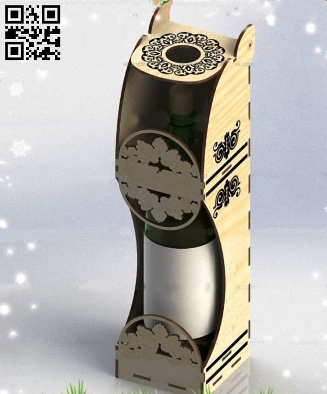 Wine box E0018300 file cdr and dxf free vector download for Laser cut