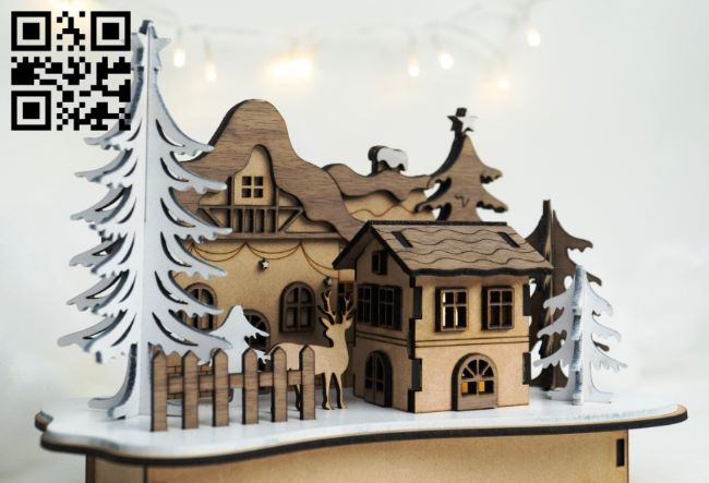 Winter wonderland E0018290 file cdr and dxf free vector download for Laser cut