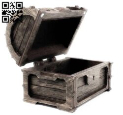 Wooden Casket Chest E0018319 file cdr and dxf free vector download for Laser cut