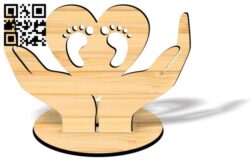 Baby feet E0018401 file cdr and dxf free vector download for laser cut