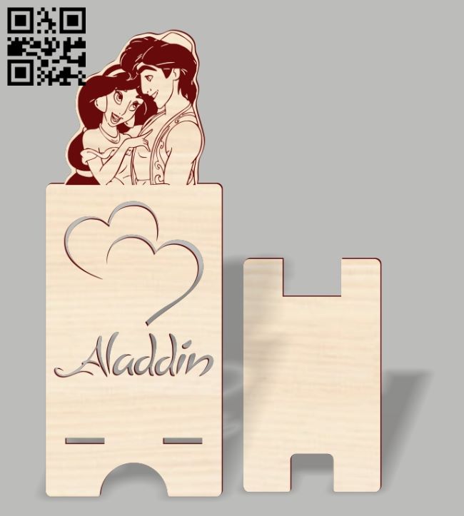 Aladdin phone stand E0018357 file cdr and dxf free vector download for laser cut