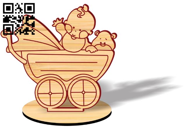 Baby E0018392 file cdr and dxf free vector download for laser cut