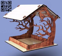 Bird house E0018440 file cdr and dxf free vector download for Laser cut