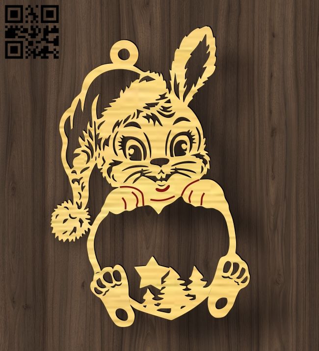 Decorative rabbit E0018345 file cdr and dxf free vector download for Laser cut