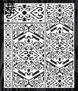 Design pattern panel screen E0018385 file cdr and dxf free vector download for laser cut cnc