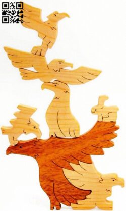 Eagles puzzle E0018458 file cdr and dxf free vector download for cnc cut