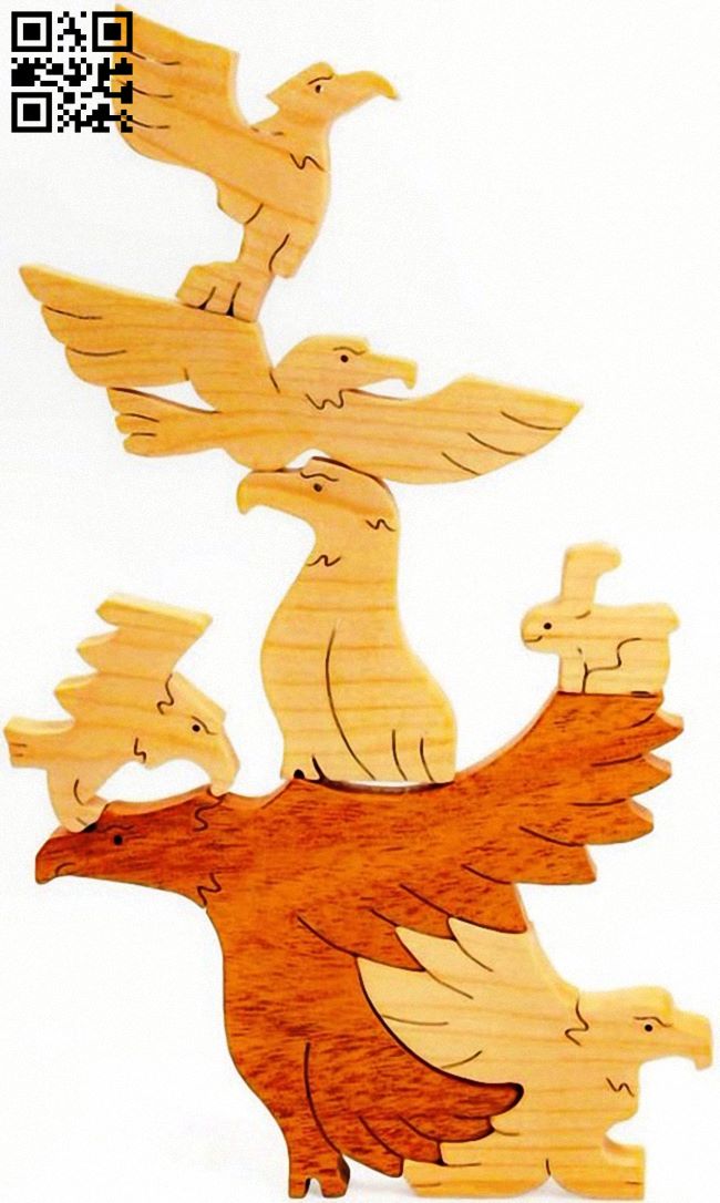 Eagles puzzle E0018458 file cdr and dxf free vector download for cnc cut