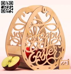 Easter basket E0018406 file cdr and dxf free vector download for Laser cut