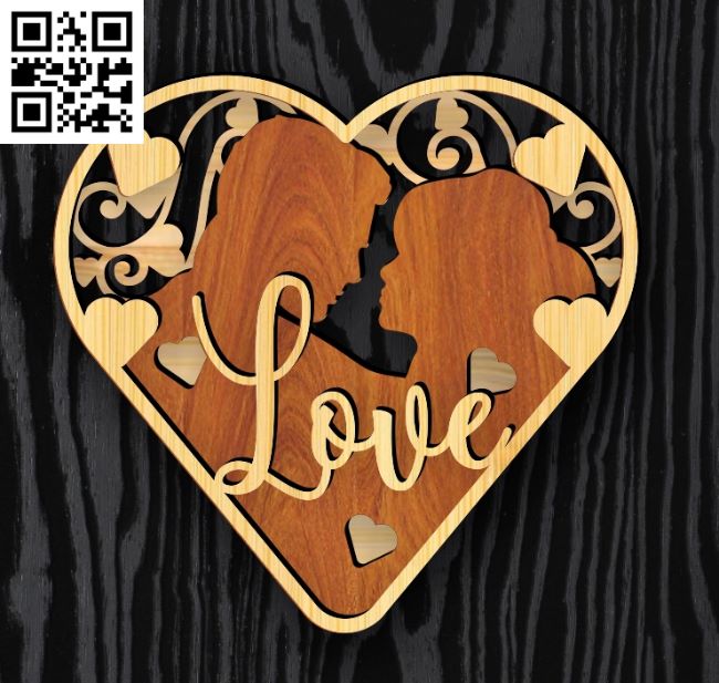 Heart E0018413 file cdr and dxf free vector download for Laser cut