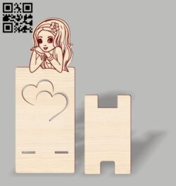 Phone Stand E0018356 file cdr and dxf free vector download for laser cut