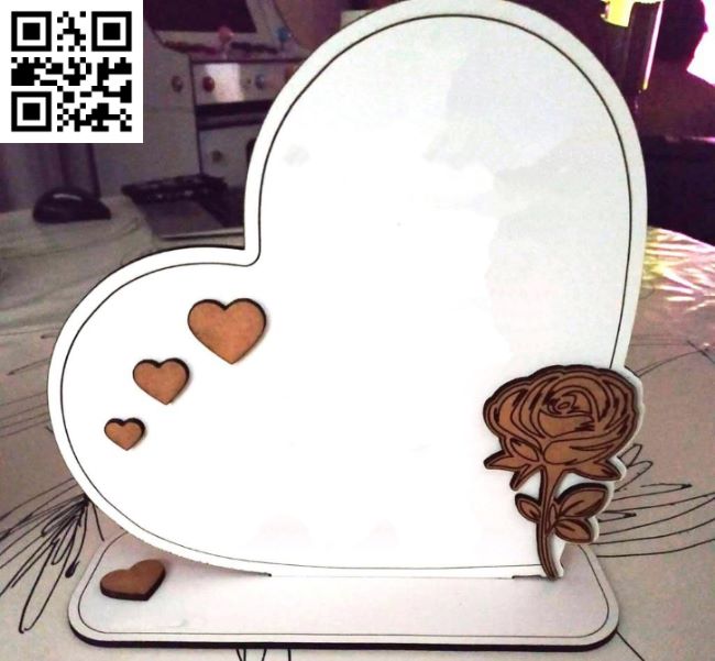 Valentine card E0018446 file cdr and dxf free vector download for Laser cut