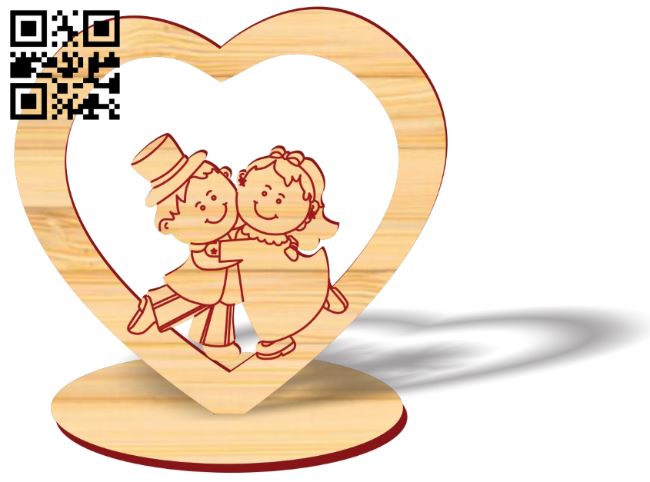Valentine decor E0018466 file cdr and dxf free vector download for laser cut